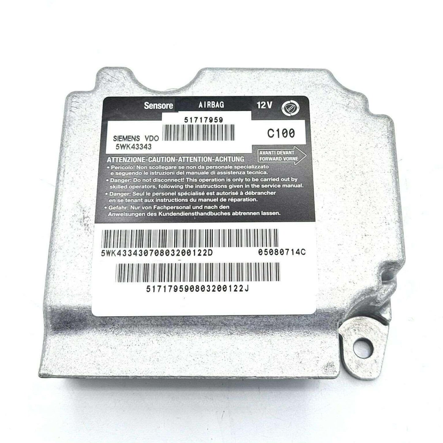 Airbag Electronic Control Unit ECU - Fiat Stilo | 51709144