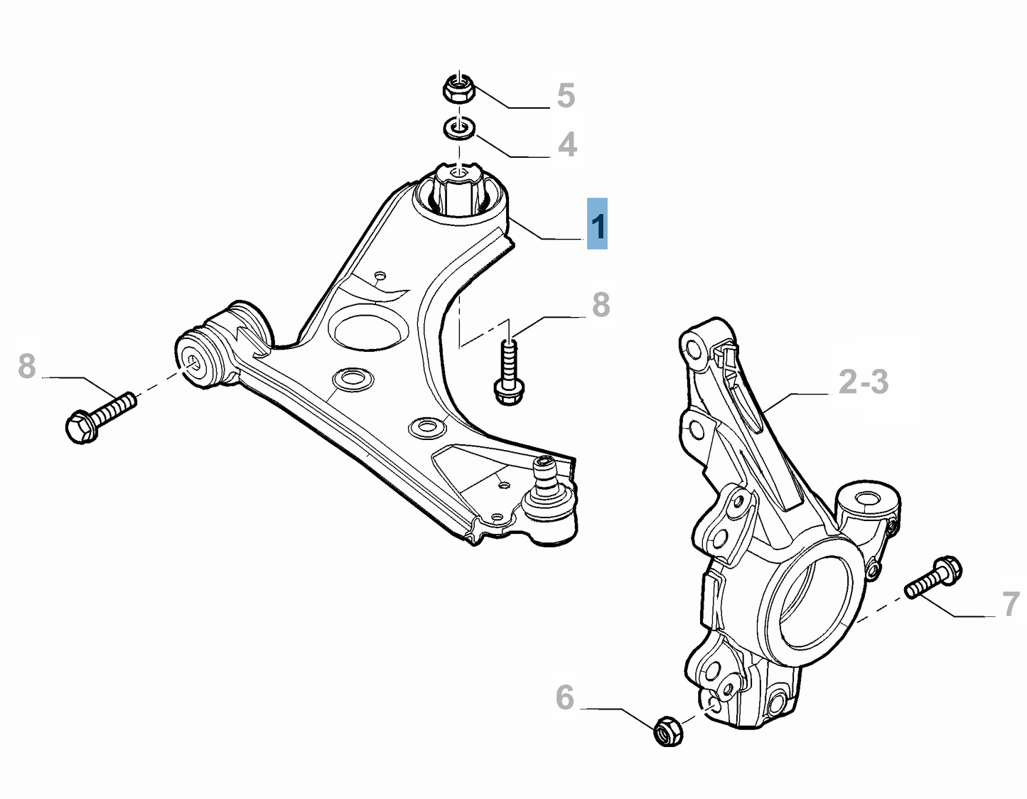 Genuine Fiat Swinging Arm | 51932035