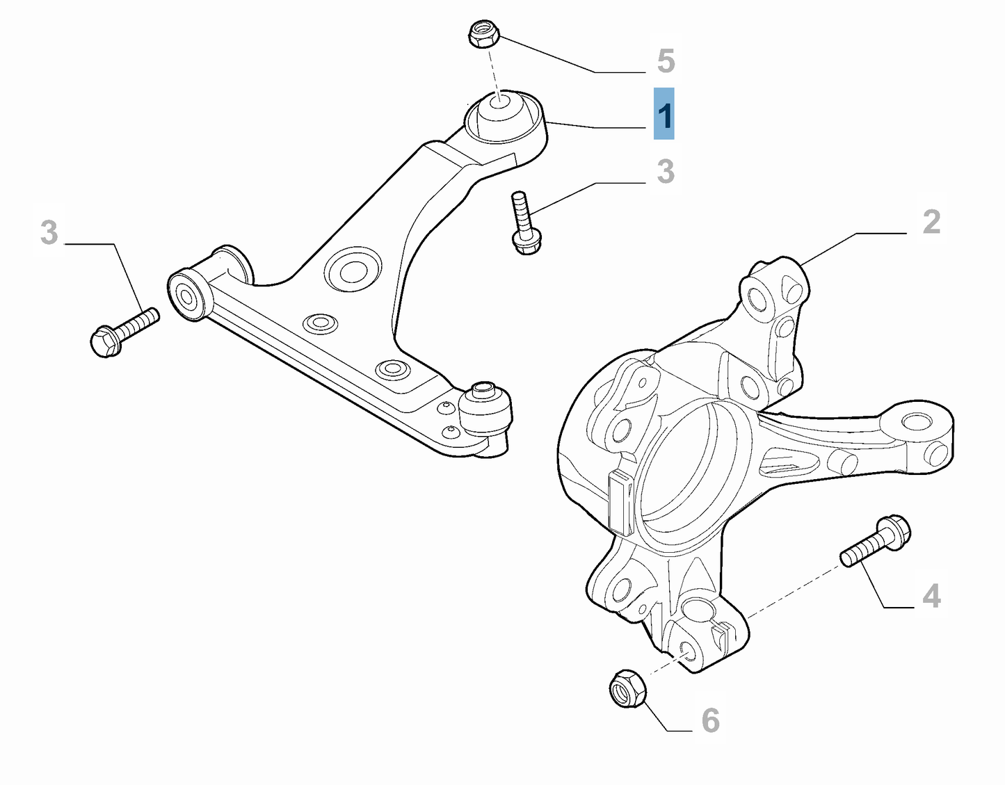 Genuine Fiat Swinging Arm | 52008283
