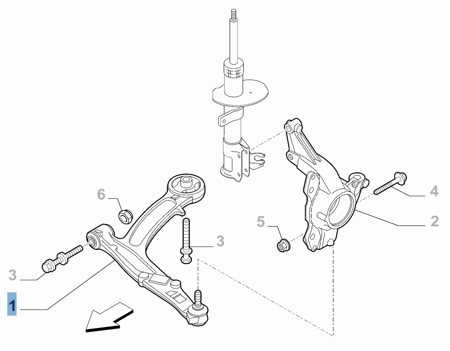 Genuine Fiat Swinging Arm | 52013962
