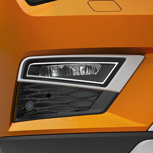 Genuine Front Crossover Silver Fog Light Garnishes - SEAT Ateca 2017-Onwards | 575071004