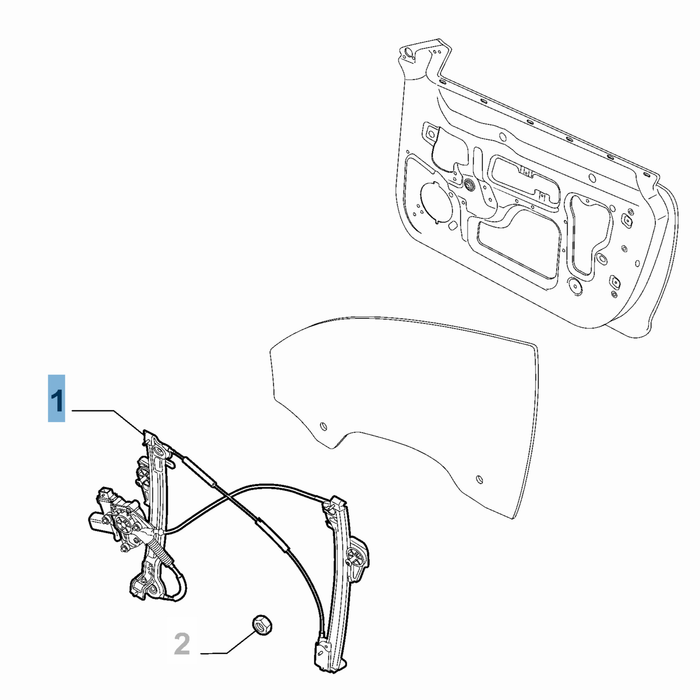 Front Left Window Regulator - Alfa Romeo Mito | 51983415