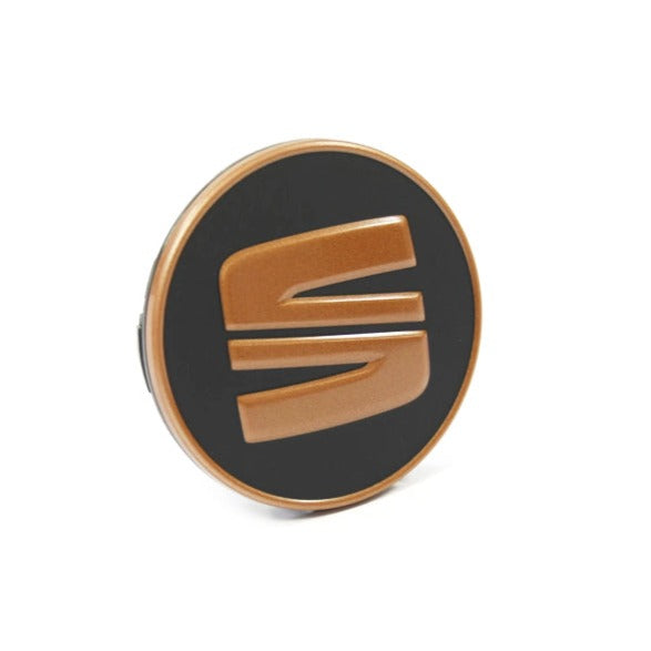 Genuine SEAT Alloy Wheel Centre Cap Black 'Cupra Copper'/Gold | 5F0601171TVK