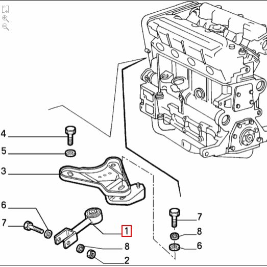 Engine Mounting Rod - Alfa Romeo 155 | 60555705