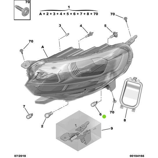 Genuine Peugeot Bulb - Citroen Dispatch 2016-2020 | 6216E9 | 6216E9