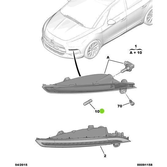 Genuine Peugeot Bulb Indicator - Citroen Ds5 2011-2021 Petrol | 6216H2