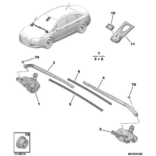 Flat Wiper Blade - Citroen C5 2004-2008 Petrol | 642339