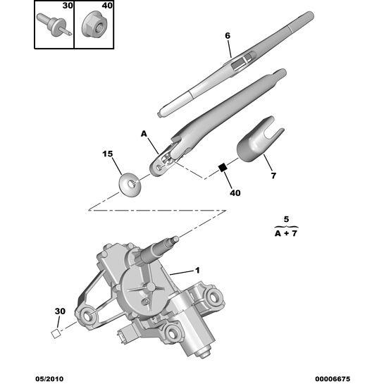 Rear Window Wiper Blade - Citroen C4 2008-2010 Petrol | 6426VG