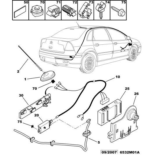 Diesel Aerial Wire Citroen C5 2004-2008 | 6561A0