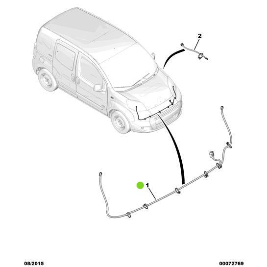 Genuine Peugeot Fog Light Harness - Citroen Nemo 2008-2015 Petrol | 6582J4 | 6582J4