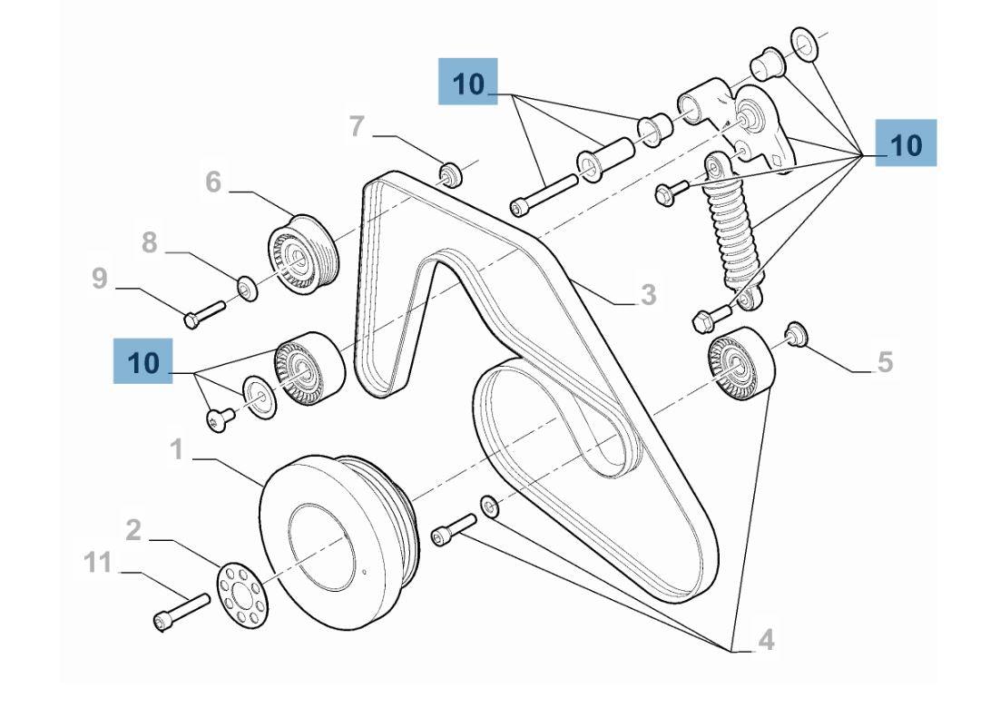 Auxiliary Belt Tensioner - Alfa Romeo Stelvio & Giulia Quadrifoglio | 670051490