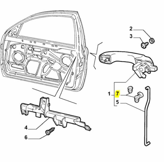 Genuine Door Handle Clip - Alfa Romeo 147 | 71734374