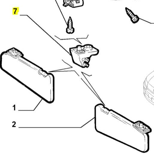 Genuine Sun Visor Clip - Fiat | 735280780
