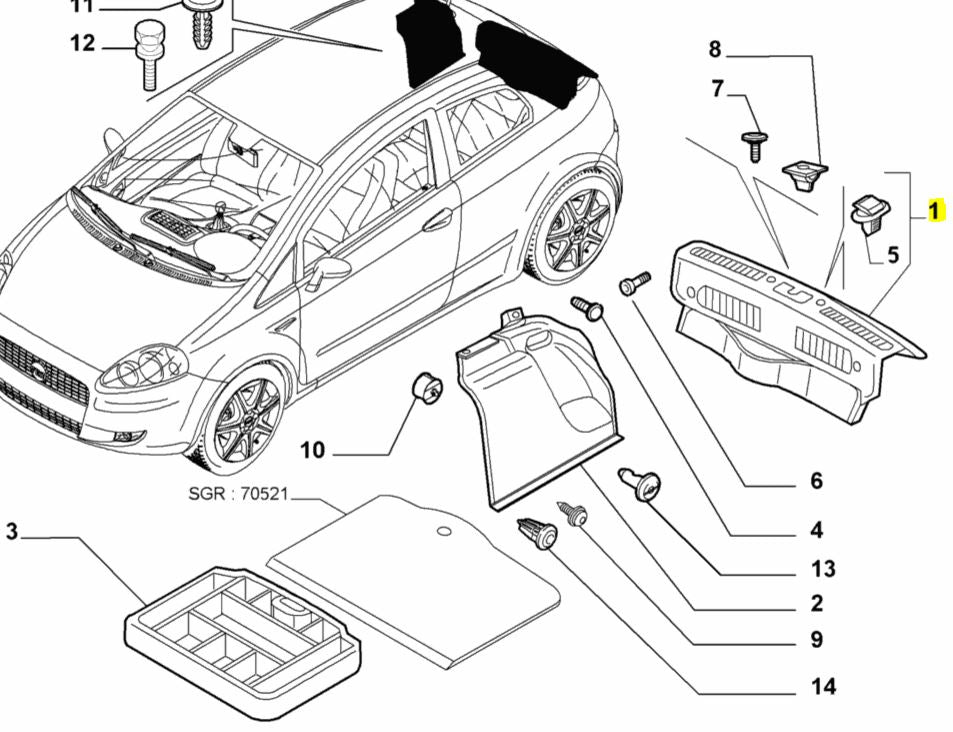 Genuine Fiat Covering | 735480131