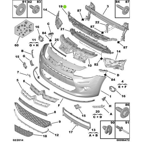 Bumper Absorber - Citroen C3 2009-2013 Petrol | 7422G7