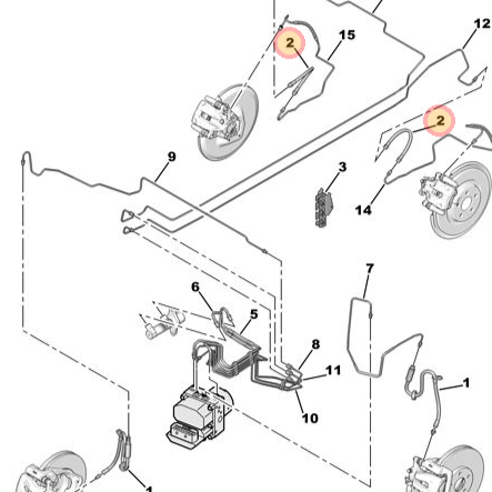 Rear Brake Pipe - Peugeot 807 1994-2010 | 480667