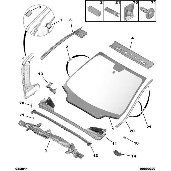 Air Intake Grille Bracket - Citroen DS4 2010-2021 Diesel | 8108FP