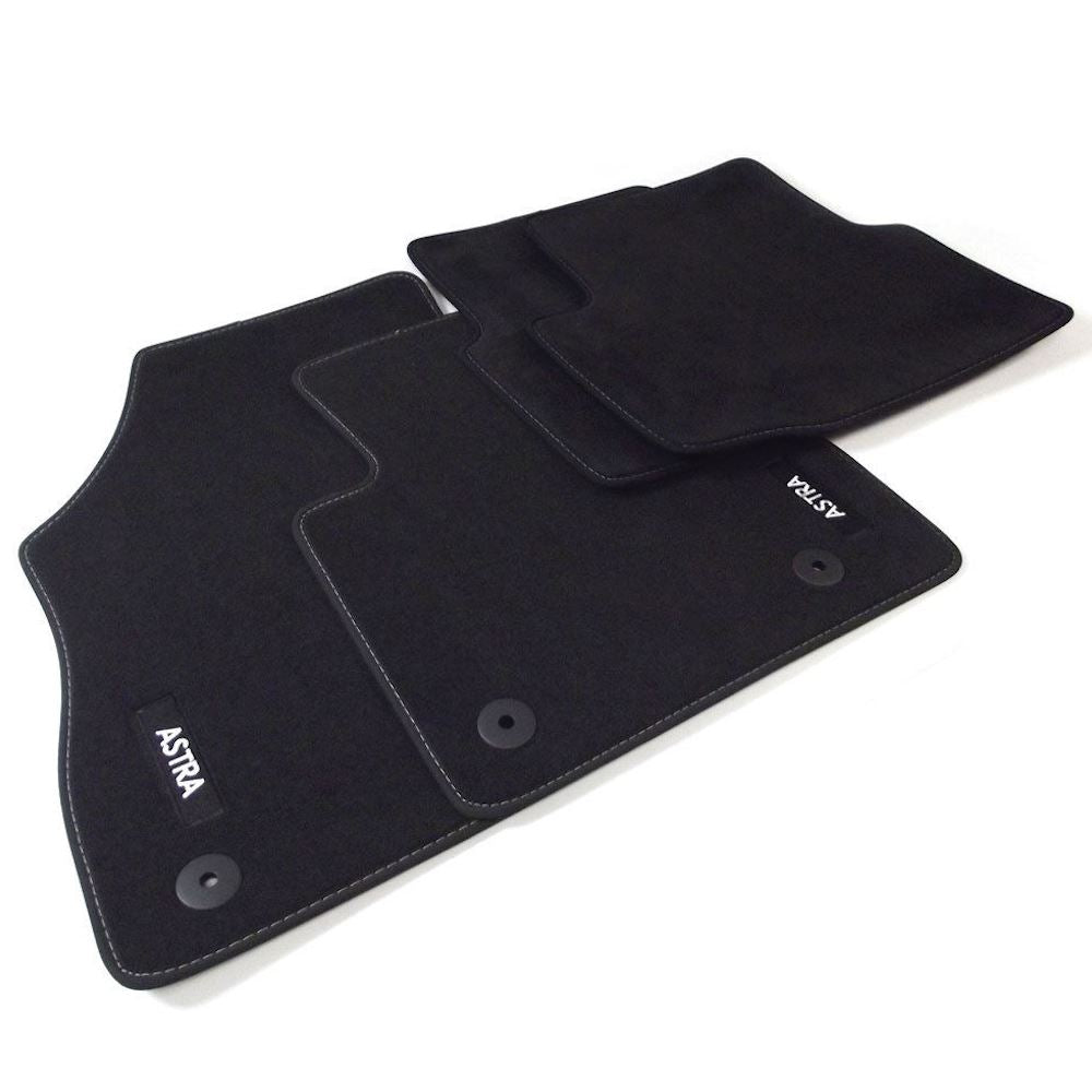 Velour Car Mats - Astra K 2016 - Right Hand Drive - Black | UKCVA026