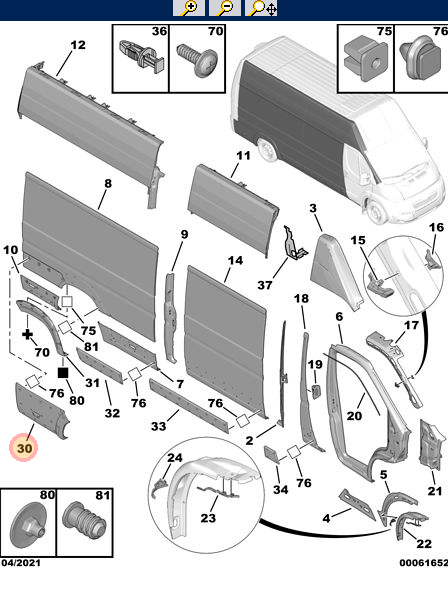 Genuine Peugeot Boxer Rhr Rear 1/4 Moulding | 8547AT