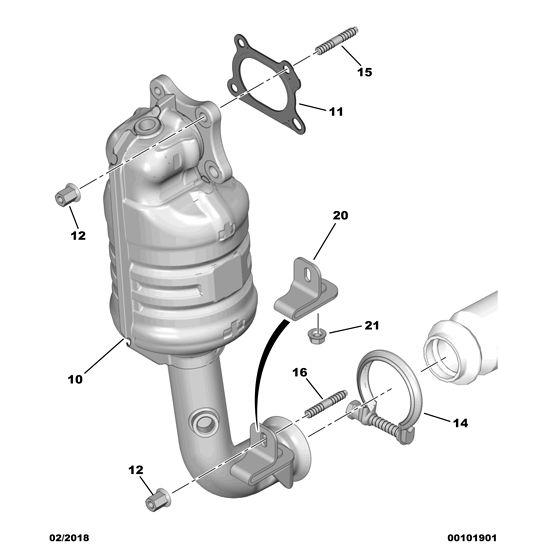 Genuine Peugeot Exhaust Bracket Seal - Citroen C3 2009-2013 Petrol | 9688031280 | 9688031280