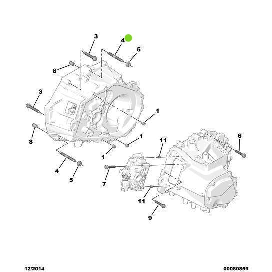 Genuine Peugeot Gear-Box Housing Stud - Citroen Ds4 2010-2021 Diesel | 9802818880 | 9802818880