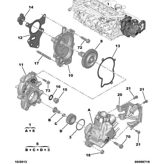 Genuine Peugeot High Pressure Pump Housing - Citroen Relay 2006-2019 Diesel | 9810737980 | 9810737980