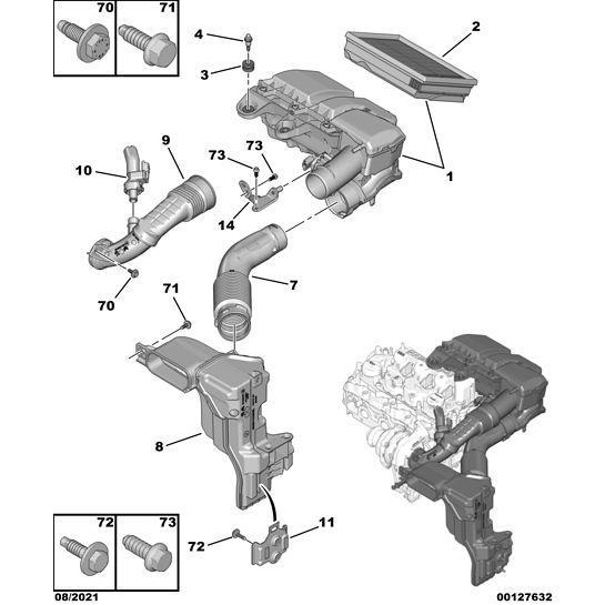 Air Intake Pipe - Citroen Berlingo 2018-2021 Diesel | 9810920980
