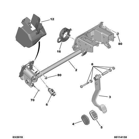 Genuine Peugeot Switch-Brake Light - Citroen Berlingo 2018-2021 Petrol | 9813503180 | 9813503180