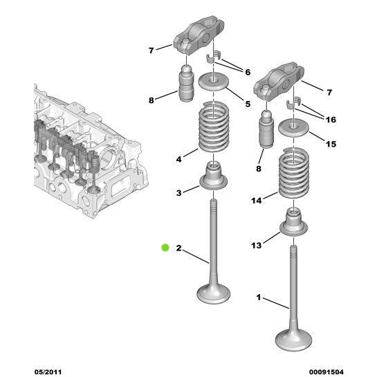 Genuine Peugeot Exhaust Valve - Citroen Dispatch 2016-2020 Diesel | 9826979080 | 9826979080