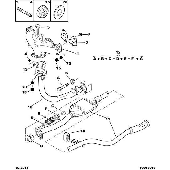 Flanged Nut Exhaust Manifold - Citroen Saxo 1996-2004 | 9828646780