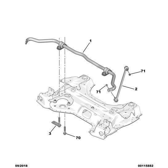 Front Anti-Roll Scew Link - Citroen / Peugeot | 9833142280