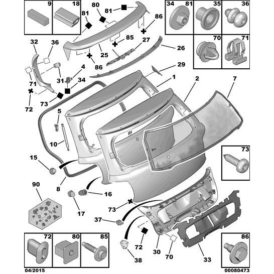 Tailgate Prop - Citroen DS3 2010-2022 Petrol | 9809821380
