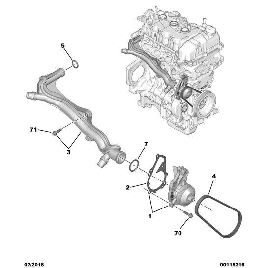 Genuine Peugeot Citroen C3 2009-2013 Petrol O-Ring | 9832143980