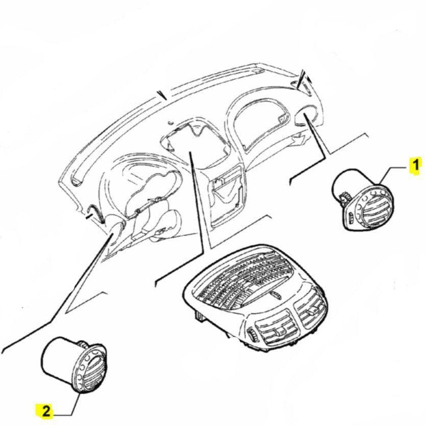 Genuine Alfa Romeo 147 Dash Board Air Vent | 735357281