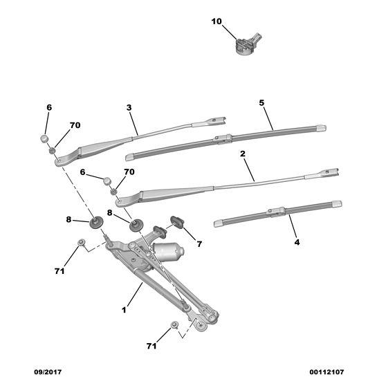 Flat Wiper Blade - Citroen C3 Air Cross 2017-2021 Petrol | YQ00139180