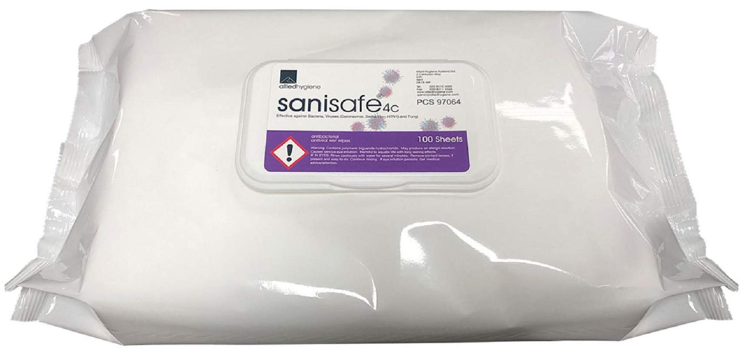 Sanisafe Wipe Pack Of 100 | CA104