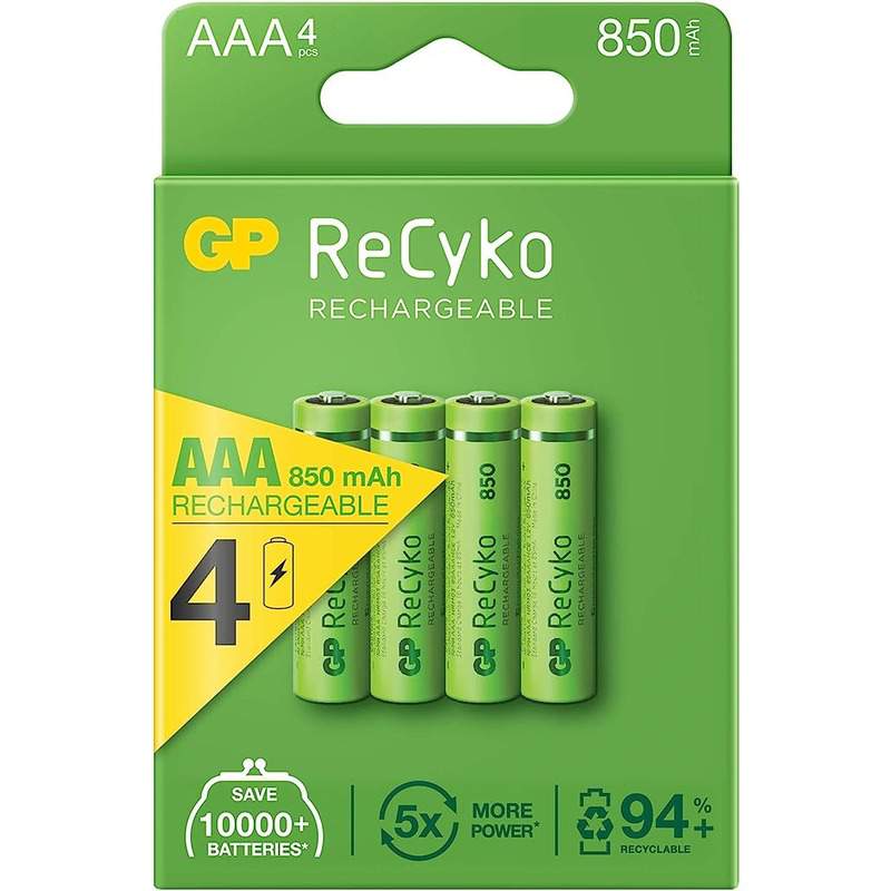 GP Super Aaa Rechargeable Batteries | ECYKO850AAA