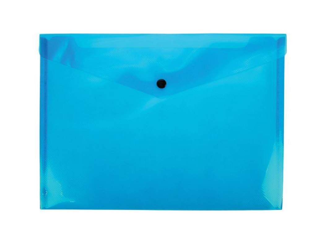 A4 Blue Plastic Popper Folder | FIL27