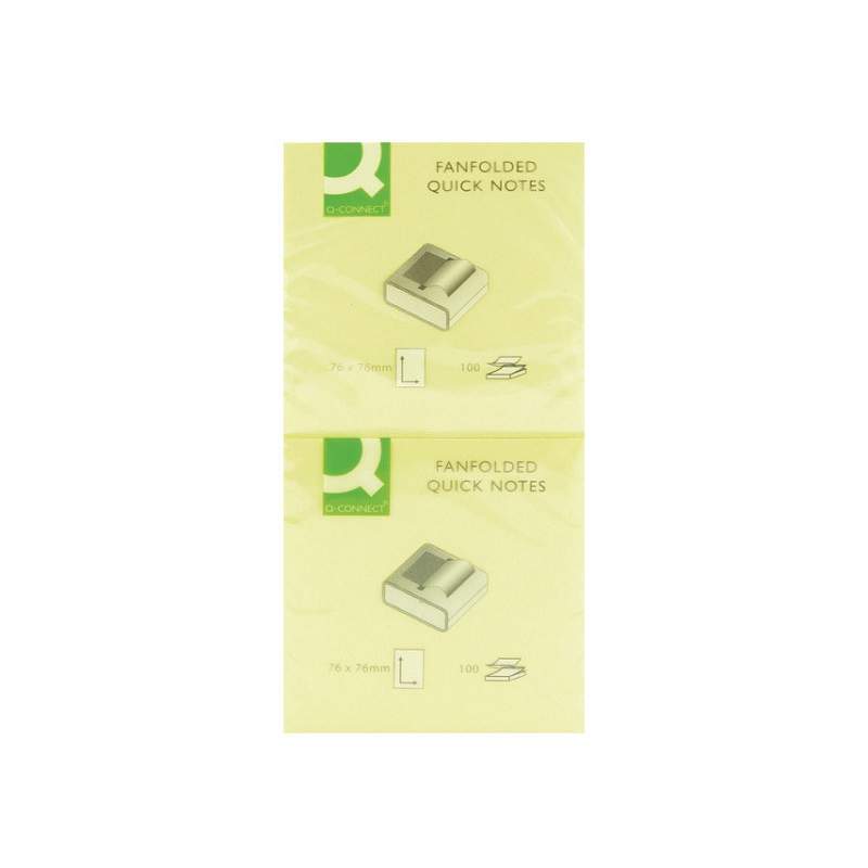 Fanfold Notes 75 X 75Mm Yellow | PAP11
