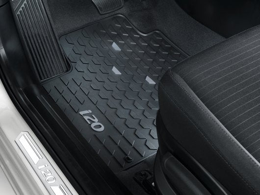 Genuine Floor Mats - Hyundai I20 - All Weather With Grey Accent | Q0131ADE10GR