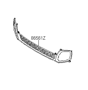 Genuine Kia Picanto 2011-2017 Lower Front Grill | 865691Y300