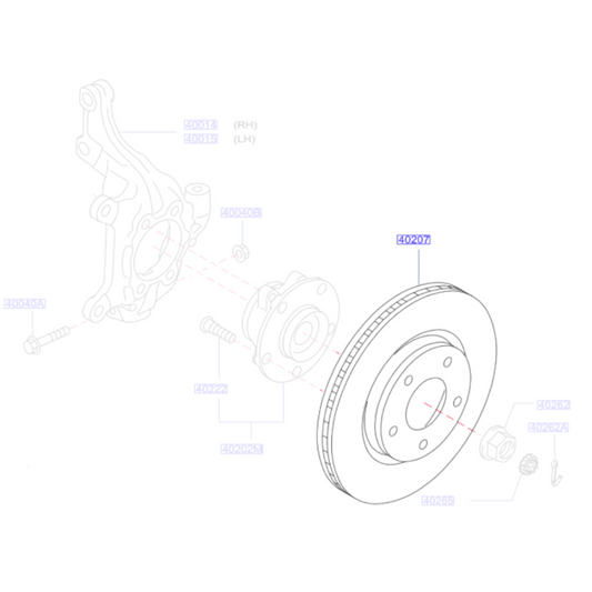 1x Front Brake Disc - Nissan Juke / Pulsar | D02061KA3AVA