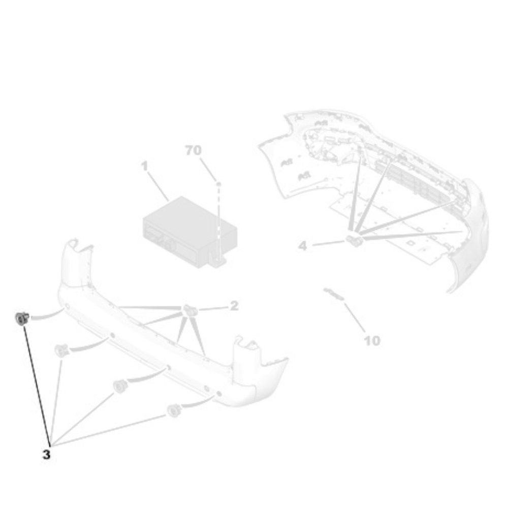 1x Genuine Rear Parking Sensor Holder - Peugeot Partner | 7414ZK