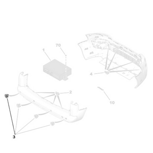 1x Genuine Rear Parking Sensor Holder - Peugeot Partner | 7414ZK