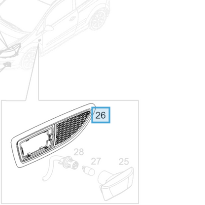 Genuine Right Side Indicator Bezel - Vauxhall Corsa D 2007-2014 | 13250945