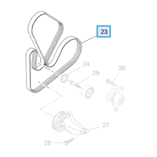 Genuine Auxiliary Belt - Vauxhall Movano B 2010-2021 | 93161809