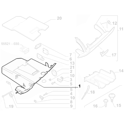 Genuine Glove Box Insert - Alfa Romeo Giulietta 2013-2020 | 156092223