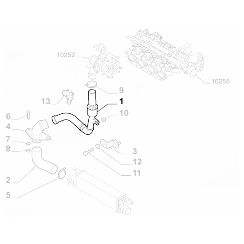 Genuine Turbine Cooler Pipe - Alfa Romeo Giulietta 2010-2020 | 50517447