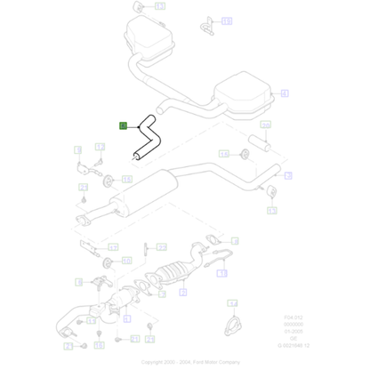 Genuine Rear Exhaust Pipe - Ford Mondeo 2000-2007 | 1518072