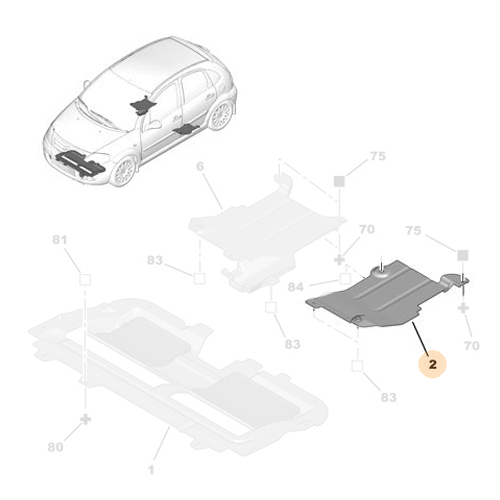 Genuine Left Air Deflector - Citroen C3 | 7013P2